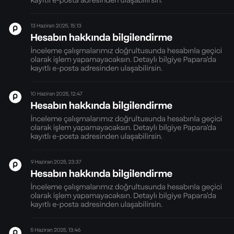 Papara Hesabım 2 Haftadır İncelemede, Paramı Kullanamıyorum