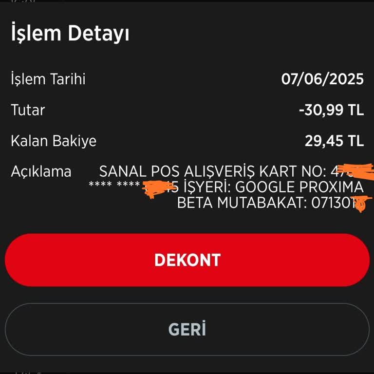 Google İzinsiz Para Çekimi Ve Abonelik Olmadan Ücretlendirme Şikayeti