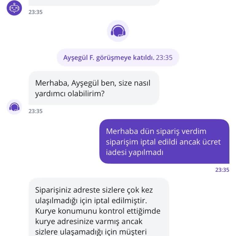 Teslim Edilmeyen Siparişin Ücreti İade Edilmiyor