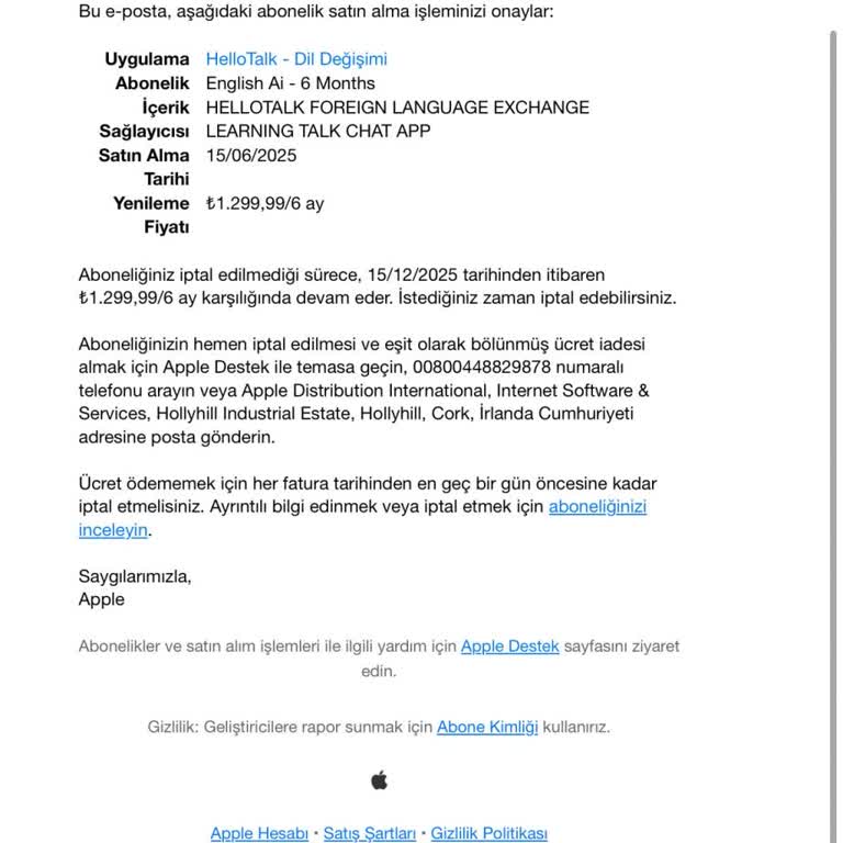 Yanlışlıkla Alınan Abonelik İçin İade Talebim Reddedilmesin