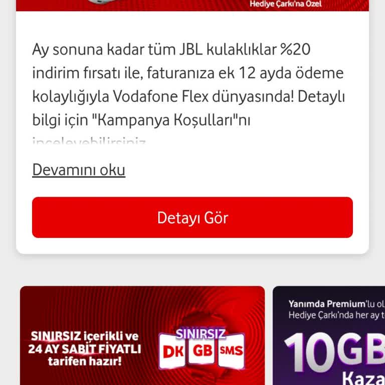 Vodafone Hediye Çarkı İnternet Hediyesi