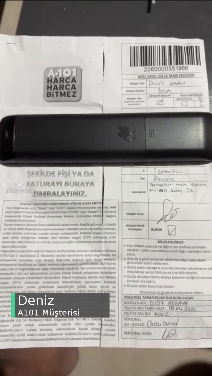 A101 Tescil Belgem Gelmiyor! videonun kapak resmi