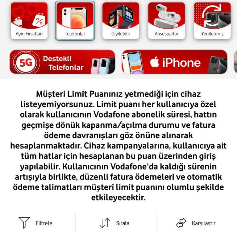 Düzenli Ödeme Yapmama Rağmen Vodafone Limit Puanım Silindi Ve Düzeltilmedi
