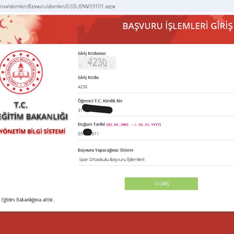 E-okul Başvuru Sayfası İlerlemiyor!