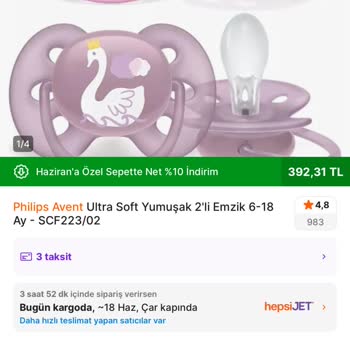 Sipariş Edilen Emzik Yanlış Ve Güvenlik Sorunu Var