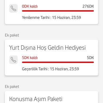 Vodafone Kullanmadığım Dakika İçin Haksız Aşım Ücreti Ve Zorunlu Paket Tanımlaması