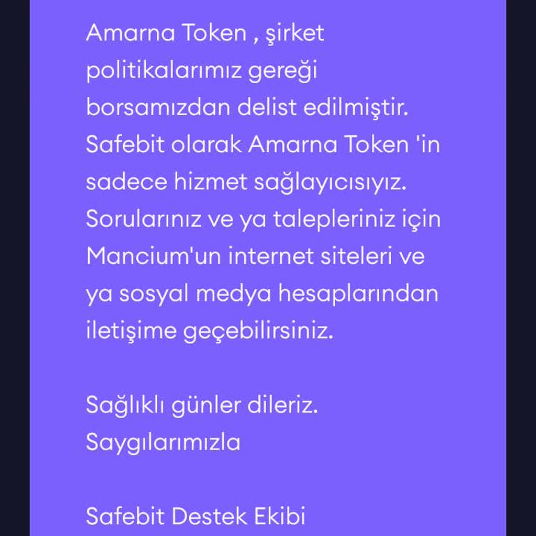 Bitci Borsasında Mancium Token Mağduriyeti