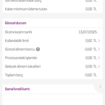 Ödeme Sonrası Kredi Kartı Limit Kısıtlaması Kaldırılmadı