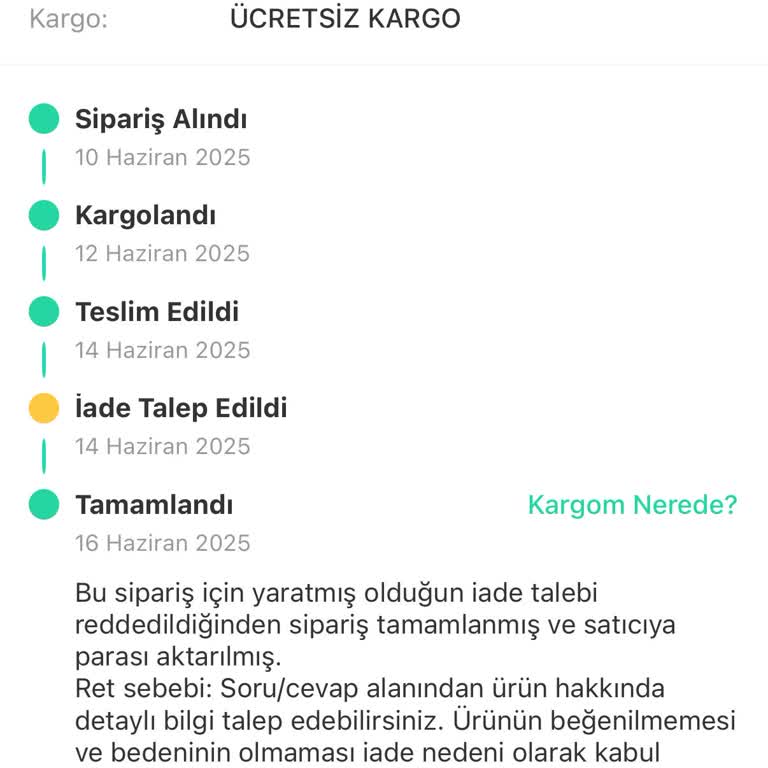 Dolap Uygulamasında İade Hakkıma Keyfi Ret!