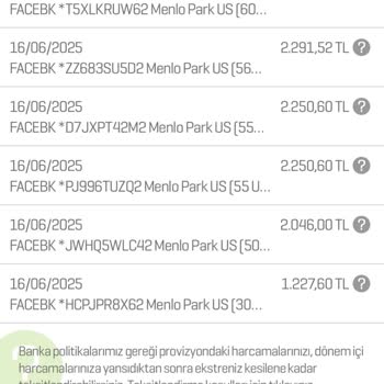 Kredi Kartımdan Onaysız Facebook Ödemeleri Çekildi