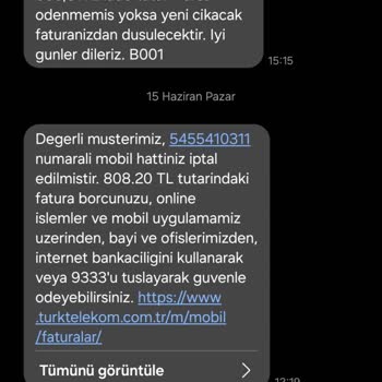 TT Mobil Fatura İndirimi Yansıtılmadı Müşteri Hizmetlerine Ulaşılamıyor