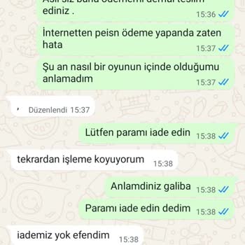 Peşin Ödeme Yapılan Ceket Teslim Edilmedi, İade Sürecinde Ek Ücret Talebi Ve İletişim Sorunu