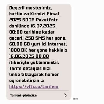 Vodafone Faturalı Tarifemde 60 GB İnternet Hakkım 10 Günde Boşa Gitti