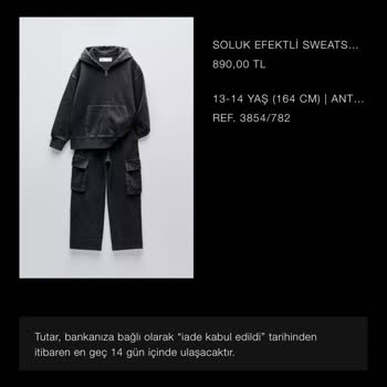 Zara İade Ücretlerim Uzun Süredir Yatmadı