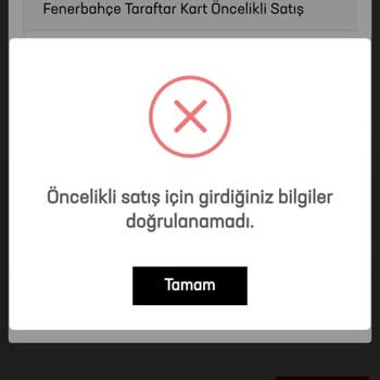 Fenerbahçe Kombine Yenileme Sisteminde Sürekli Hata Alıyorum