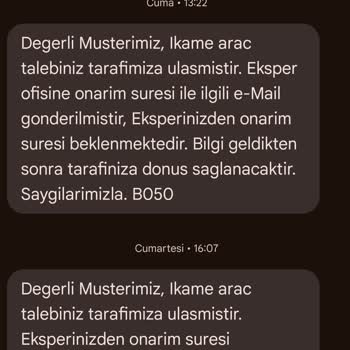 İkame Araç Talebim Karşılanmadı, Mağdur Edildim