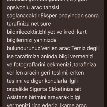 İkame Araç Talebim Karşılanmadı, Mağdur Edildim