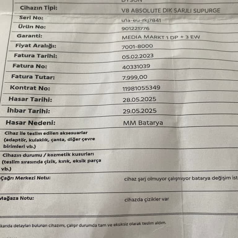 Sigorta Kapsamında Pil Değişimi Yapılmıyor Mağdur Edildim