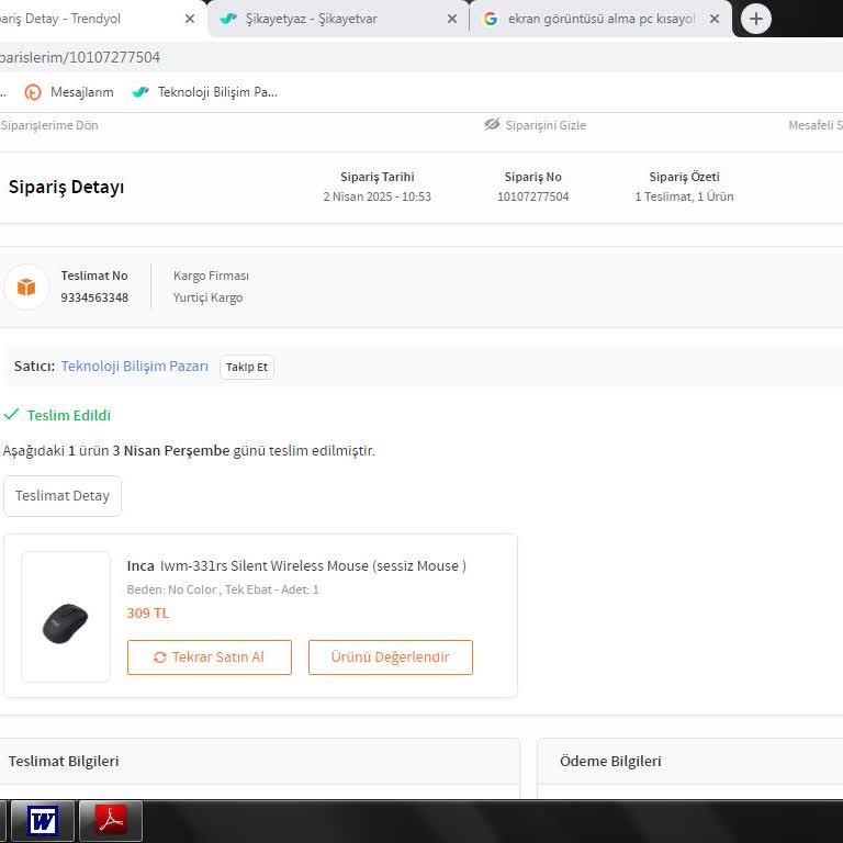 Aldığım Mouse 2 Ayda Bozuldu, Satıcıya Ulaşamıyorum