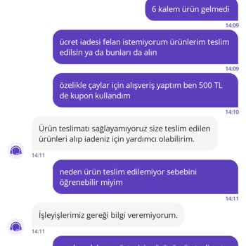 Getir Büyük'ten Eksik Ürün Teslimatı Ve Yetersiz Müşteri Desteği