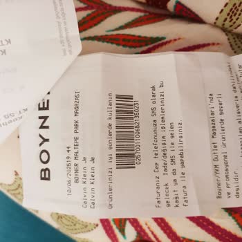 Boyner'den Eksik Ve Hatalı Fatura İle Yaşanan Sipariş Sorunu