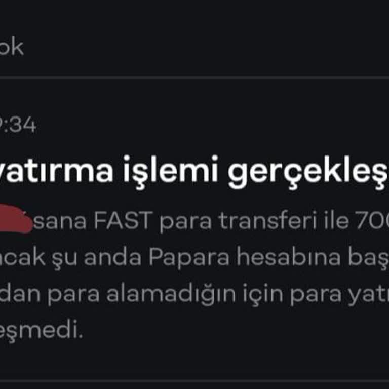 Papara'da Para Transferi Ve Alımında Sürekli Hata Yaşıyorum!