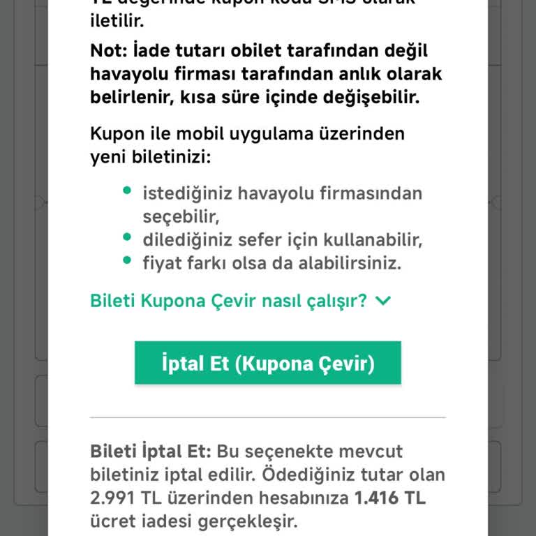 Uçak Bileti İptalinde Yetersiz İade Ve Yüksek Kesinti