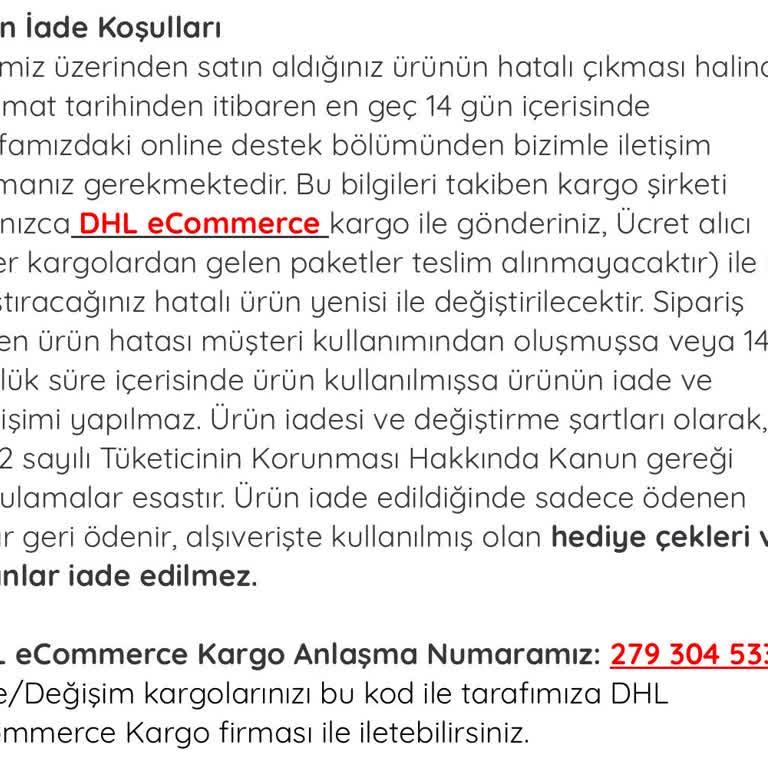 Kutu Eksikliği Nedeniyle Kask İadem Reddedildi