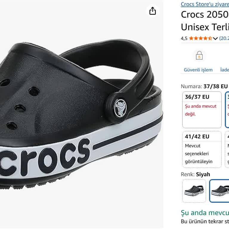 Amazon Türkiye'den Alınan Crocs Terlik Sahte Çıktı, İade Sonrası Tekrar Satışa Sunuldu
