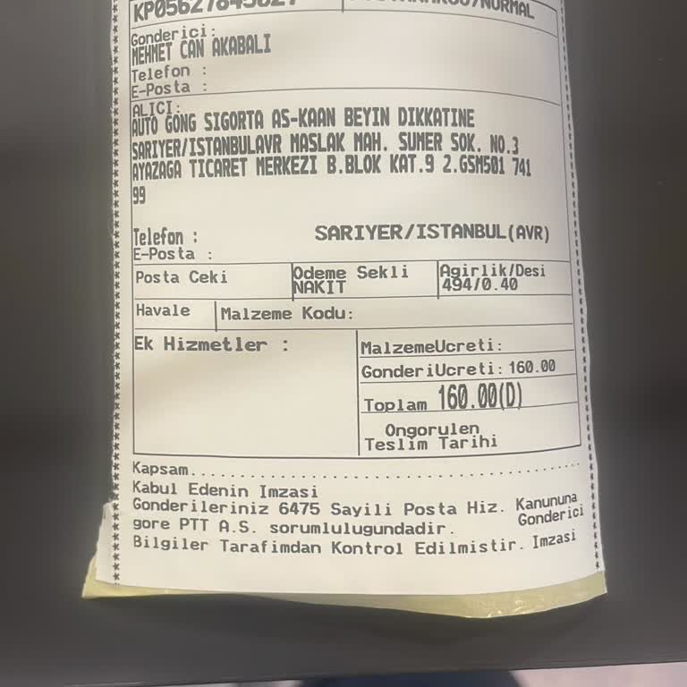 Perte Çıkan Araç İçin Ödeme Ve İletişim Sorunu