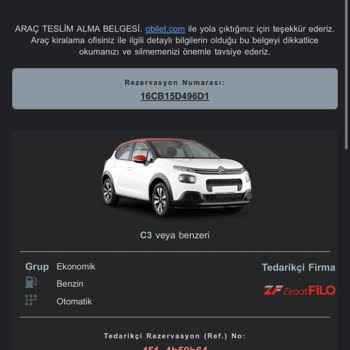 Obilet Üzerinden Yapılan Araç Kiralama Rezervasyonunda İptal Ve İade Sorunu