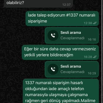 İletişimsizlik Ve Kalitesiz Ürün Mağduriyeti