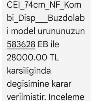 Üretim Hatalı Buzdolabı İçin Yüksek Değişim Ücreti Talebi Ve Mağduriyet