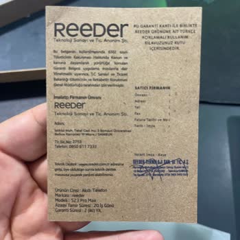 Reeder Telefonum Arızalandı, Garanti İncelemesi Yapılmadan Ücret Talep Edildi