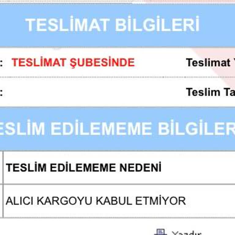 Kargom Adresime Teslim Edilmedi Çözüm Sunulmadı