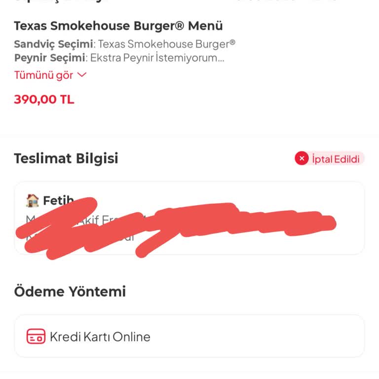 Tıkla Gelsin Uygulamasında Sipariş İptali Ve Müşteri Bilgilendirme Eksikliği