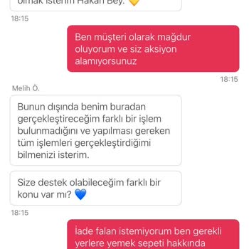 Siparişte İçecek Dökülmesi Ve Yemeksepeti'nin Çözüm Sunmaması