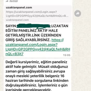 Islak İmza Olmadan Sözde Eğitim İçin Para Talebi Ve Kişisel Bilgi Kullanımı Endişesi