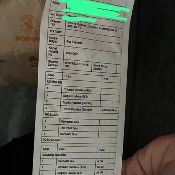 Eksik Ürün Ve Soslar İle Hayal Kırıklığı