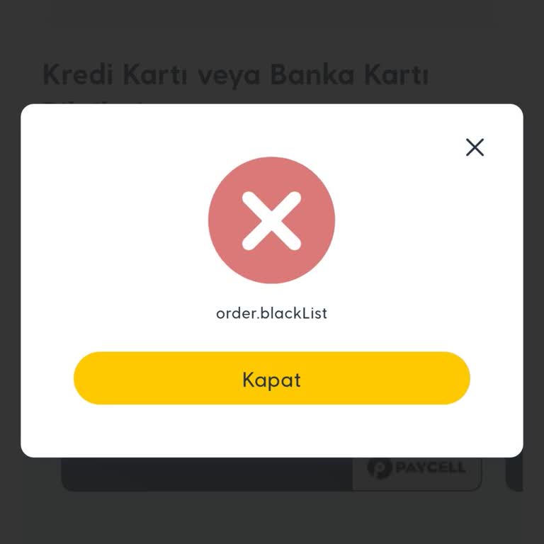 Turkcell Pasajda Sipariş Verememe Ve Black List Hatası Mağduriyeti