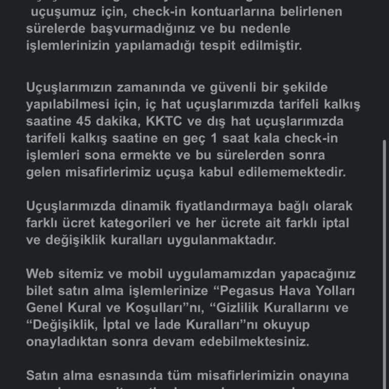 Pegasus Check-in Sorunu Ve Müşteri Hizmetleri İlgisizliği