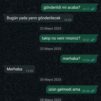 Siparişten Sonra Ürün Gönderilmemesi Ve Yetersiz Bilgilendirme