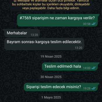 Siparişten Sonra Ürün Gönderilmemesi Ve Yetersiz Bilgilendirme