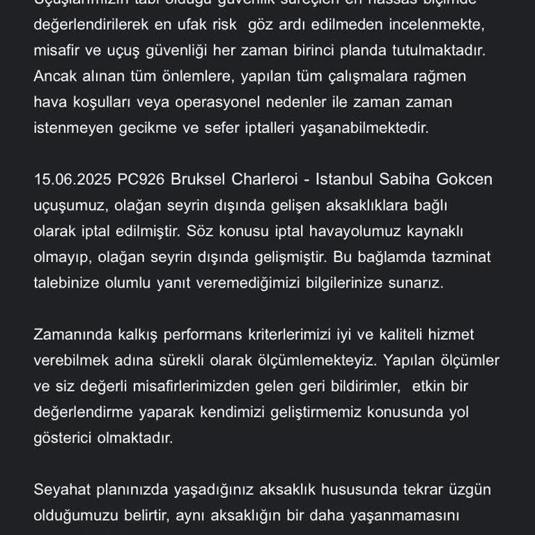 Son Dakika Uçuş İptali Ve Alternatifsiz Bırakılma Mağduriyeti