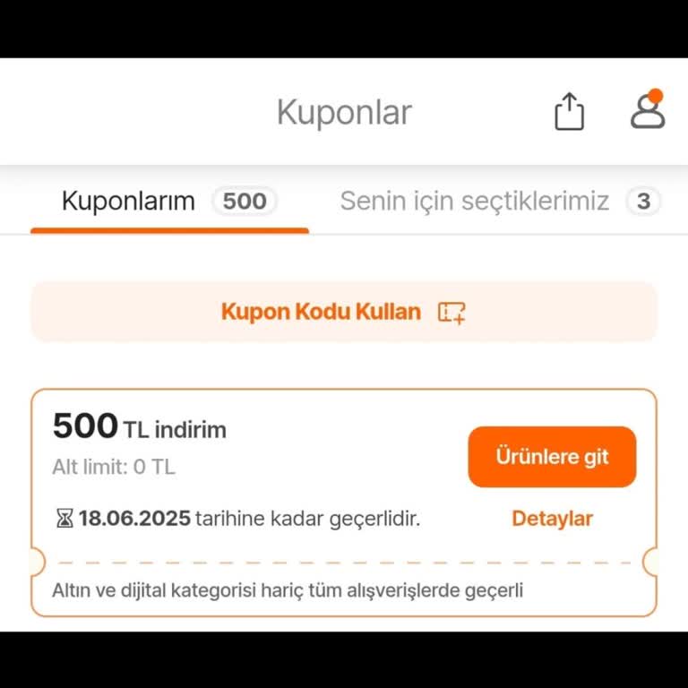 Siparişim İptal Edildi Kupon Tanımlanmadı