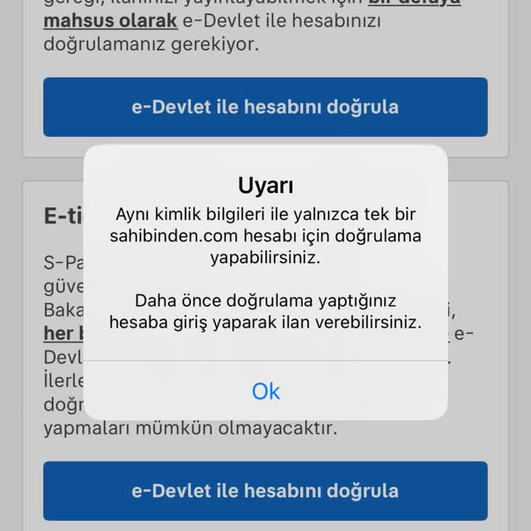 Kayıp Hesap Nedeniyle İlan Veremiyorum