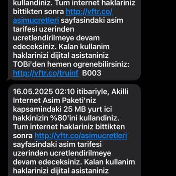 Vodafone Gece GB Alınması Şikayeti
