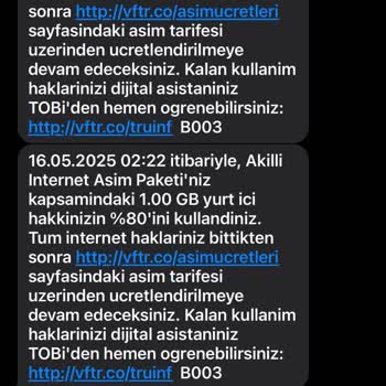 Vodafone Gece GB Alınması Şikayeti