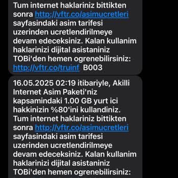 Vodafone Gece GB Alınması Şikayeti