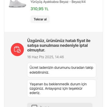 İndirimli Siparişim Onaysız İptal Edildi, Mağdur Oldum